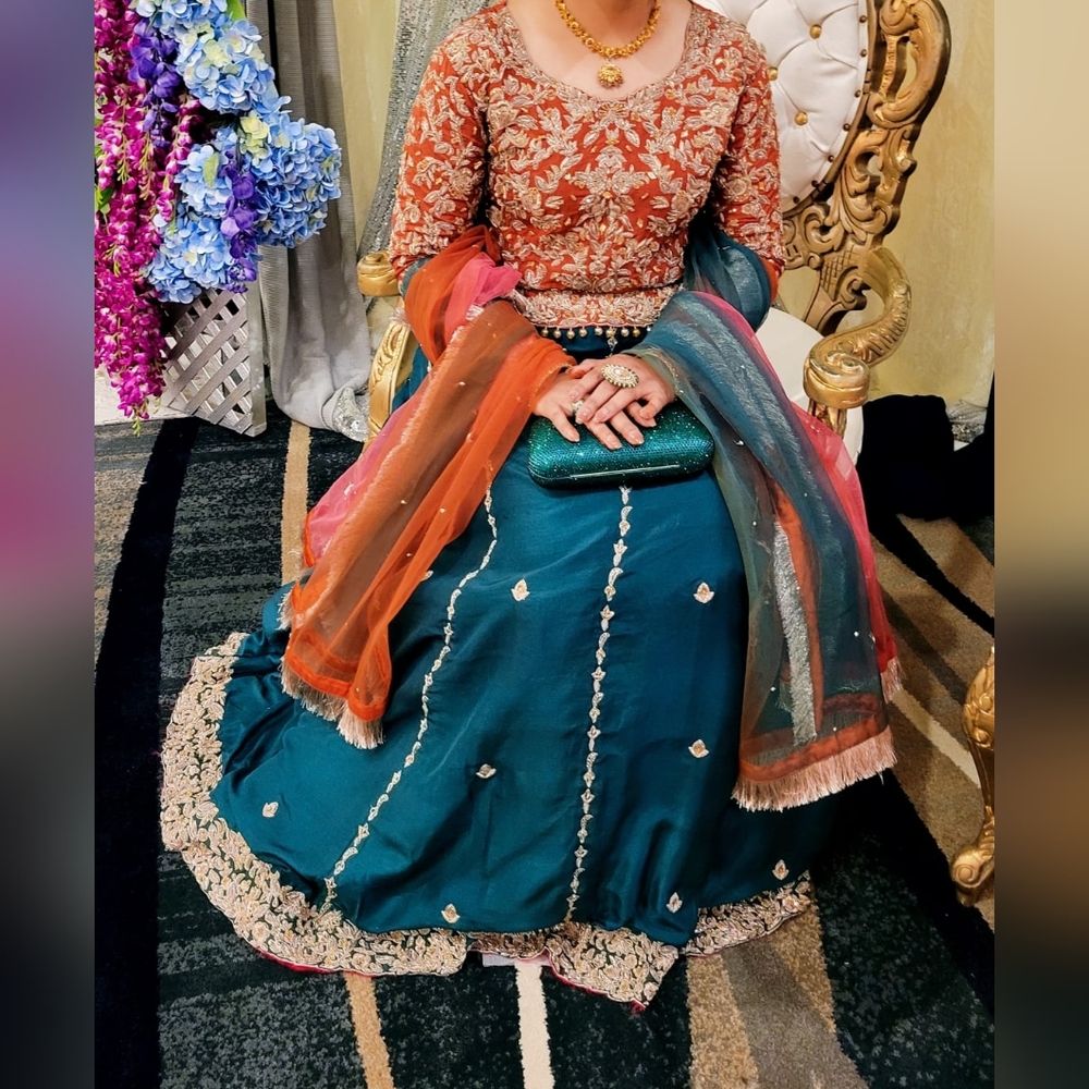 Pakistani Lehnga choli formal mehndi dress
